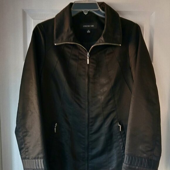 Jones New York Jacket Womens Black Zipped Pockets Size Small - Picture 1 of 8